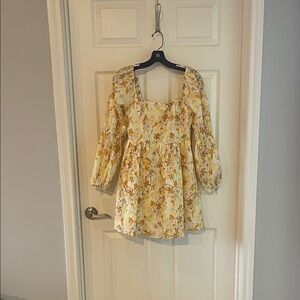 Floral Yellow Women's Dress